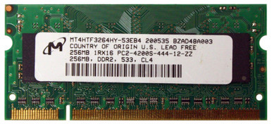 MT4HTF3264HY-53EB4 - Micron 256MB PC2-4200 DDR2-533MHz non-ECC Unbuffered CL4 200-Pin SoDimm Single Rank Memory