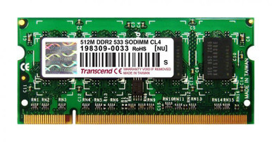 JM467Q644A-5 - Transcend JetRam 512MB DDR2-533MHz PC2-4200 non-ECC Unbuffered CL4 200-Pin SoDimm Single Rank Memory Module
