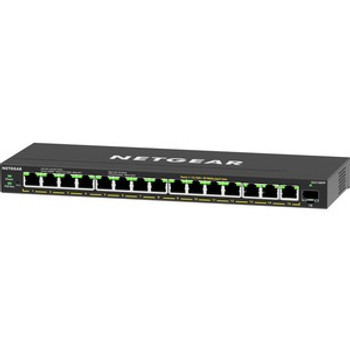 GS316EPP-100NAS - Netgear 16Port High-Power PoE+ Gigabit Ethernet Plus Switch (231W) with 1 SFP Port 15 Ports Manageable 3 Layer Supported Modu