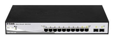 DGS-1210-10P - D-Link 8 Port 10/100/1000Base-T Managed Gigabit Ethernet Net Switch with 2 Shared SFP Ports