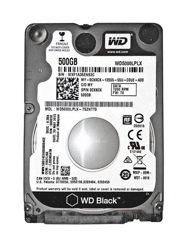 0CXKCK - Dell 500GB SATA 7200RPM 2.5 inch Laptop Hard Disk Drive