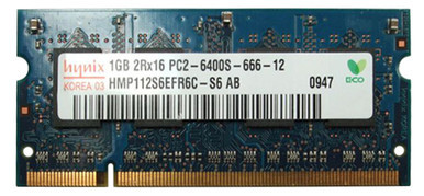 HMP112S6EFR6C-S6 - Hynix 1GB DDR2-800MHz PC2-6400 non-ECC Unbuffered CL6 200-Pin SoDimm Dual Rank Memory Module