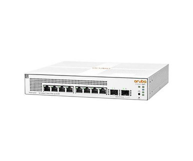 JL681A#ABA - Aruba Instant On 1930 8G Class4 PoE 2SFP 124W Switch 10 Ports Manageable 3 Layer Supported Modular 2 SFP Slots 124 W PoE Budget Optical Fiber, Twisted Pair PoE Ports Desktop,