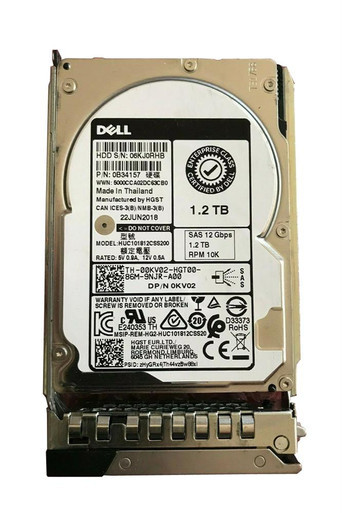 0B34157 - Dell 1.2TB 10000RPM SAS 12Gbps 2.5-inch Internal Hard Drive