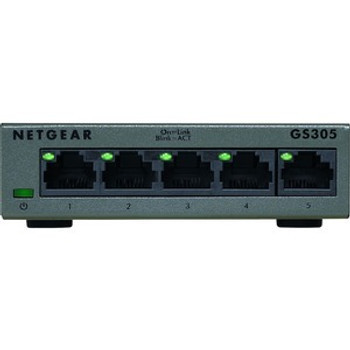 GS305-300PAS - Netgear GS305 Ethernet Switch 5 Ports 2 Layer Supported Twisted Pair 3 Year Limited