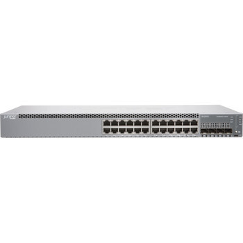 EX2300-24T-DC - Juniper EX2300 Ethernet Switch 24 Network 4 Uplink Manageable Twisted Pair Optical Fiber Modular 4 Layer Supported 1U High Rack-mounta