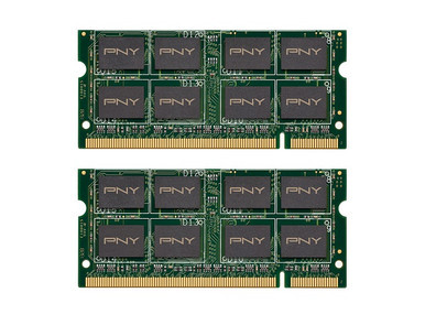 MN4096KD2-667 - PNY 4GB Kit (2 X 2GB) PC2-5300 DDR2-667MHz non-ECC Unbuffered CL5 200-Pin SoDimm 1.8V Dual Rank Memory