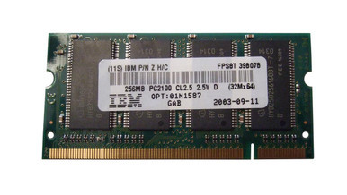 01N1587 - IBM 256MB DDR SoDimm Non ECC PC-2100 266Mhz Memory