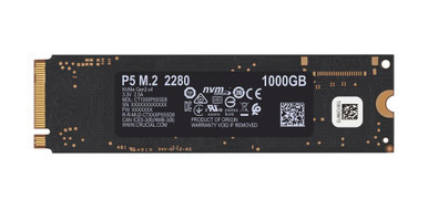 CT1000P5SSD8 - Crucial P5 Series 1TB TLC PCI Express 3.0 x4 NVMe (AES-256 / TCG Opal 2.0) M.2 2280 Internal Solid State Drive (SSD)