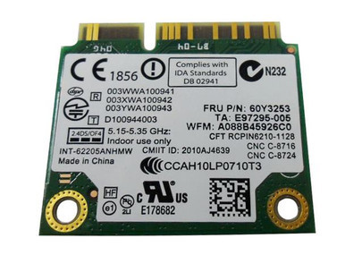 60Y3253 - IBM Lenovo Advanced-N 6205 Wi-Fi Card for ThinkPad X1