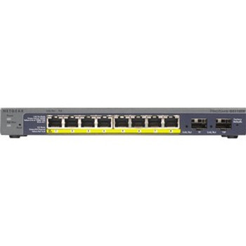 GS110TP-300NAS - Netgear ProSafe GS110TP Ethernet Switch 8 Ports Manageable 3 Layer Supported Modular 2 SFP Slots Twisted Pair Optical Fibe