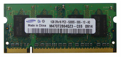 M470T2864QZ3-CE6 - Samsung 1GB 667MHz DDR2 PC2-5300 Unbuffered non-ECC CL5 200-Pin Sodimm Dual Rank Memory