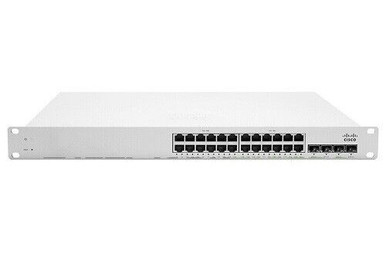 Meraki MS210-24P - Cisco 24-Ports PoE Layer 2 Cloud-Managed Rack-mountable 1U Network Switch