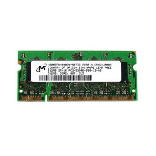 661-4573 - Apple 512MB DDR2-667MHz PC2-5300 non-ECC Unbuffered CL5 200-Pin SoDIMM Single Rank Memory Module for MacBook Pro