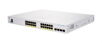 CBS250-24FP-4X-NA - Cisco 250 CBS250-24FP-4X Ethernet Switch 24 Ports Manageable 2 Layer Supported Modular 370 W PoE Budget Optical Fiber T