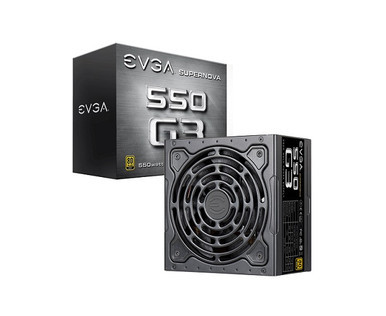 220-G3-0550-Y1 - EVGA SuperNOVA 550 G3 550-Watts 80 Plus Gold Certified Fully Modular Eco Mode with HDB Fan Power Supply