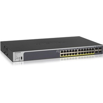 GS728TP-200NAS - Netgear ProSafe GS728TP Ethernet Switch 24 Ports Manageable 2 Layer Supported Modular 4 SFP Slots 264 W Power Consumption
