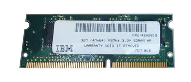 42H2819 - IBM 32MB PC66 66MHz non-ECC Unbuffered CL2 144-Pin SoDimm Memory Module