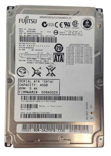 MHV2040BS - Toshiba Mobile MHV 40 GB SATA/150 5400RPM 8 MB Cache 2.5 inch Hard Drive