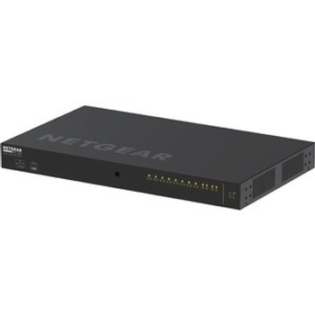 GSM4212UX-100NAS - Netgear AV Line M4250-10G2XF-PoE++ Ethernet Switch 10 Ports Manageable 3 Layer Supported Modular 720 W PoE Budget Optical