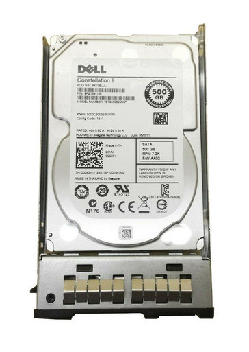 000X3Y - Dell 500GB SATA 6Gb/s 7200RPM 64MB Cache 2.5 inch Hard Disk Drive