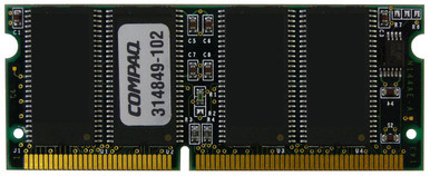 314849-102 - Compaq 64MB 100MHz PC100 non-ECC Unbuffered CL2 144-Pin SoDimm Memory Module