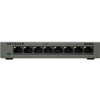 GS308-300PAS - Netgear GS308 Ethernet Switch 8 Ports Gigabit Ethernet 10/100/1000Base-T 2 Layer Supported Twisted Pair Desktop Wall Mountab