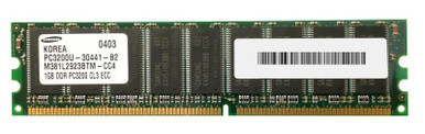 M381L2923BTM-CC4 - Samsung 1GB 400MHz DDR PC3200 Unbuffered ECC CL3 184-Pin DIMM Memory