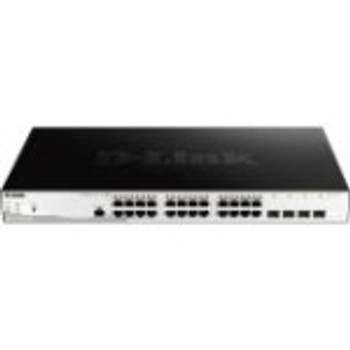DGS-1210-28MP - D-Link 28Port Layer 2 Smart Managed Gigabit PoE Switch 24 Network 4 Expansion Slot Manageable Twisted Pair Optical Fiber Modular 2 La