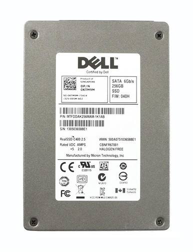 KTM9M - Dell 256GB 2.5 inch SATA Solid State Drive (SSD)