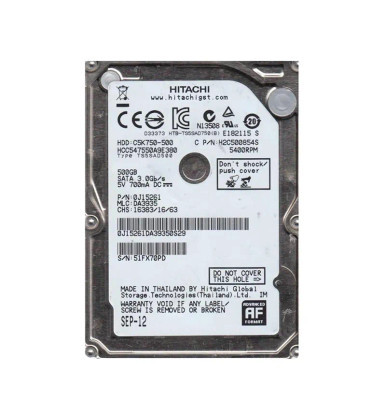 HGST 0J15261 CinemaStar C5K750 500GB 5400RPM SATA 3Gb/s (512e) 2.5-inch Hard Drive