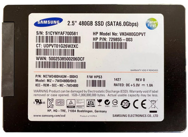 Samsung MZ-7WD4800/0H3 SM843T 480GB SATA 6Gb/s Solid State Drive