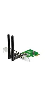 Asus PCE-N15 Ieee 802.11n PCI-Express Wi-Fi Adapter 300 Mbps Internal