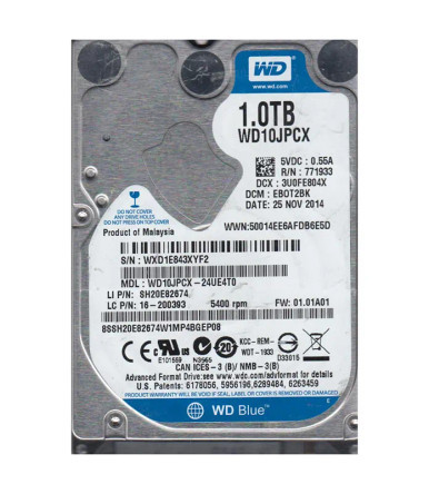 Western Digital WD10JPCX-24UE4T0 1TB SATA 6Gb/s Laptop Hard Drive