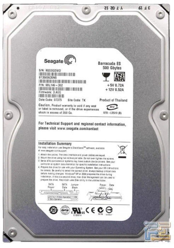 Seagate ST3500630NS 500GB SATA 3Gb/s Desktop Hard Drive