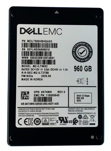 Samsung MZILT960HBHQAD3 960GB SAS 12Gb/s Solid State Drive