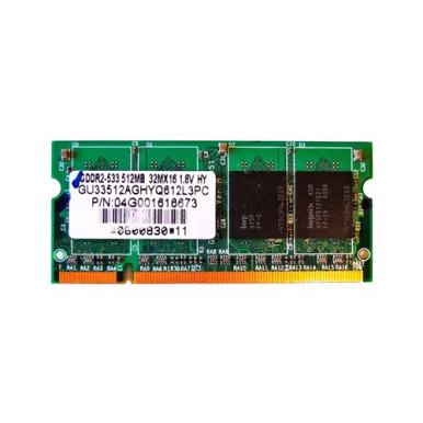 Asus 04G001616673 512MB DDR2-533/PC2-4200 SOCL4 200-Pin DIMM Single Rank x8 Non-ECC Unbuffered Memory Module