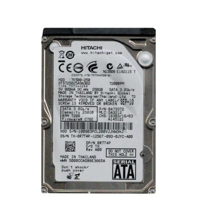 Hitachi 0A73372 250GB 7200RPM SATA 3Gb/s 2.5-inch Hard Drive