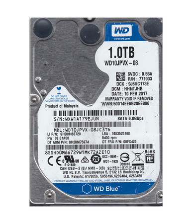 Western Digital WD10JPVX-08JC3T6 Blue 1TB SATA 6Gb/s Desktop Hard Drive