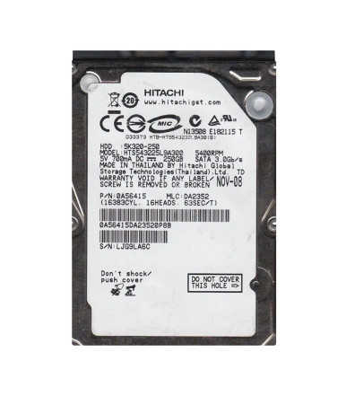 HGST 0A56415 Hitachi 250GB SATA 3Gb/s 2.5-inch Laptop Hard Drive