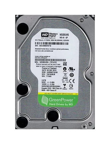 Western Digital WD20EURS 2TB SATA 3Gb/s Server Hard Drive
