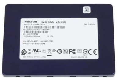 Micron MTFDDAK1T9TDC-1AT1ZABYYR 1.92TB 2.5in TLC 6Gb/s SATA Solid State Drive