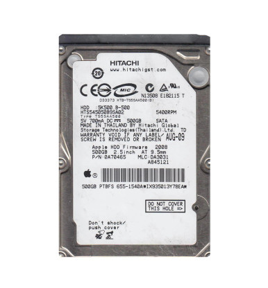 Hitachi 0A70465 500GB 5400RPM SATA 1.5Gb/s 2.5-inch Hard Drive