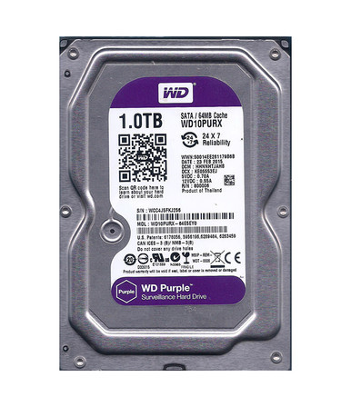 Western Digital WD10PURX-64E5EY0 Purple 1TB SATA 6Gb/s Desktop Hard Drive