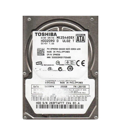 Toshiba HDD2D90 250GB SATA 3Gb/s 2.5-inch Laptop Hard Drive