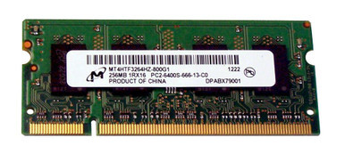 MT4HTF3264HZ-800 - Micron 256MB 800MHz DDR2 PC2-6400 Unbuffered non-ECC CL6 200-Pin Sodimm Single Rank Memory