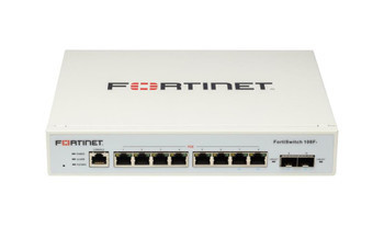 FS-108F - Fortinet FortiSwitch 108F Ethernet Switch 8 Ports Manageable Gigabit Ethernet 10/100/1000Base-T 1000Base-X 2 Layer Supported Modular 2 SFP Slots Power Adapter PoE 6.20 W Power