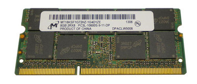 MT18KSF1G72HZ-1G4D1ZE - Micron 8GB 1333MHz DDR3 PC3-10600 Unbuffered ECC CL9 204-Pin Sodimm 1.35V Low Voltage Dual Rank Memory