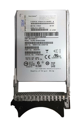 74Y9523 - IBM 387GB Multi Level Cell (MLC) SAS 6Gb/s 2.5 inch Solid State Drive (SSD)