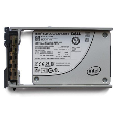 0K49V9 - Dell / Intel 800GB Multi Level Cell SATA 6Gb/s 2.5 inch Solid State Drive (SSD)  with Tray for PowerEdge R330 / R430